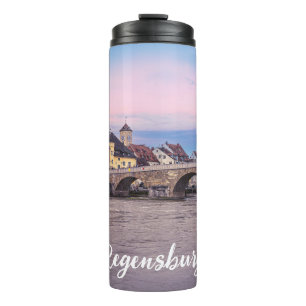 Historic old town in Regensburg, Germany Thermal Tumbler