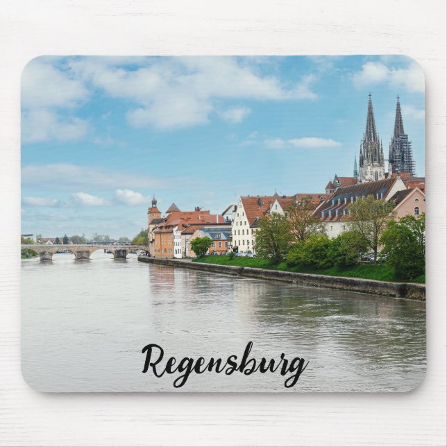 Historic old town of Regensburg, Germany Mouse Pad (Front)
