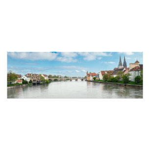 Historic old town of Regensburg, Germany Photo Print