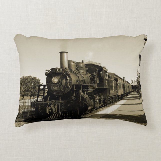 Historic Railroad Accent Pillow (Front)