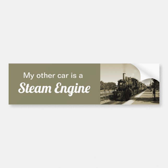Historic Railroad Bumper Sticker (Front)