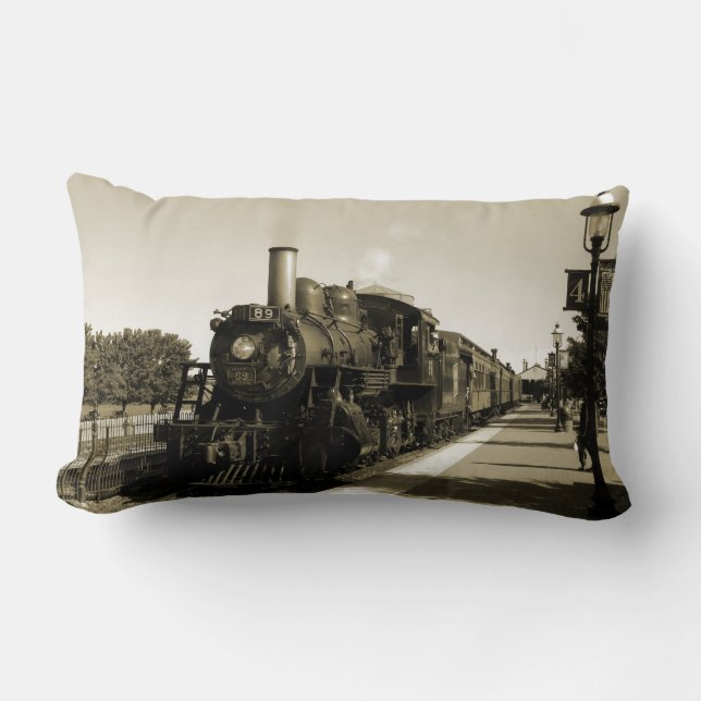Historic Railroad Lumbar Pillow (Front)