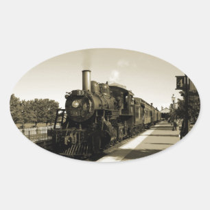 Historic Railroad Oval Sticker