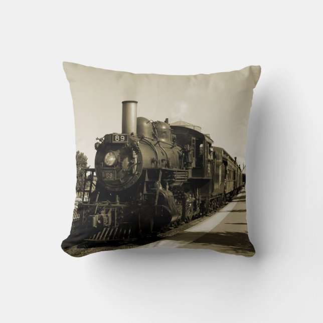 Historic Railroad Throw Pillow (Front)