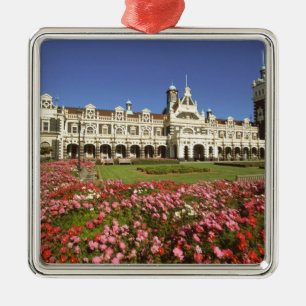 Historic Railway Station, Dunedin, New Zealand Metal Ornament