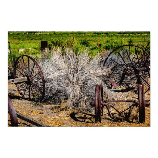 Historic Ranch Wheels Photo Print (Front)