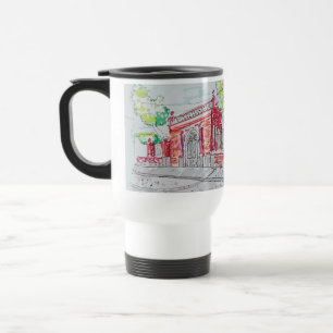 Historic Red Brick Entrance Travel Mug