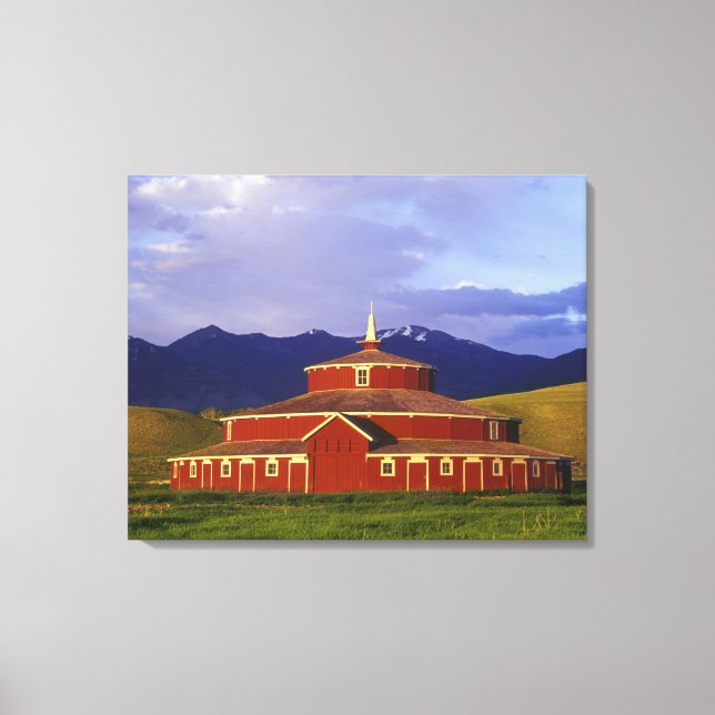 Historic Round Barn at Twin Bridges Montana Canvas Print (Front)