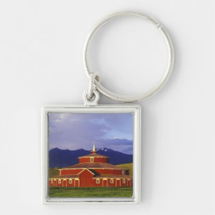 Historic Round Barn at Twin Bridges Montana Keychain
