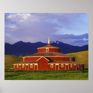 Historic Round Barn at Twin Bridges Montana Poster