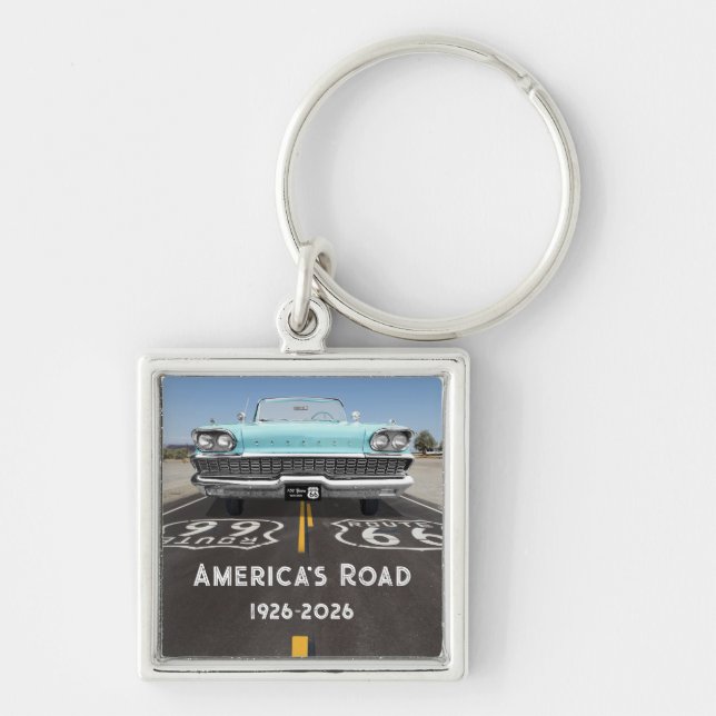 Historic Route 66 Centennial Keychain (Front)