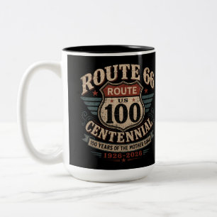 Historic Route 66 Coffee Nostalgia Two-Tone Coffee Mug