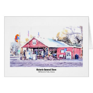 Historic Route 66 General Store Watercolor