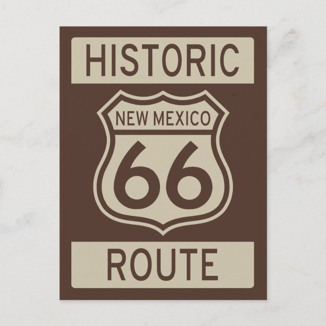 Historic Route 66 New Mexico Postcard (Front)