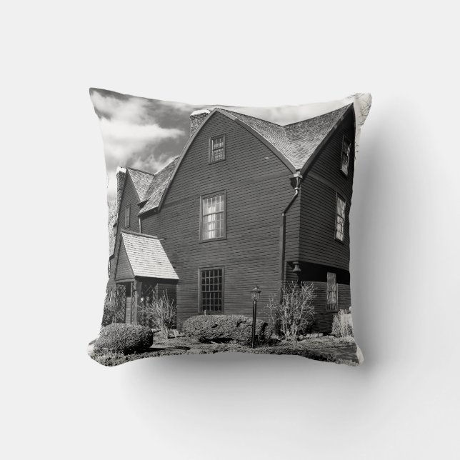 Historic Salem - House of Seven Gables Throw Pillow (Front)