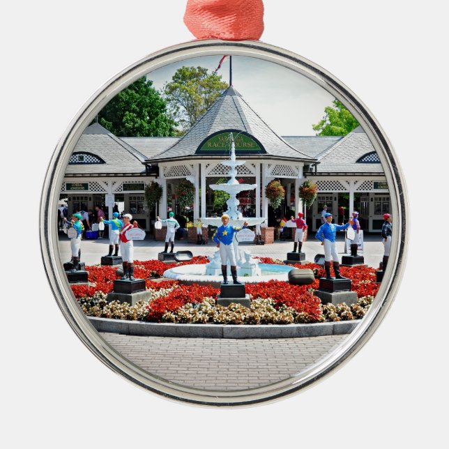 Historic Saratoga 150 on Opening Day Metal Ornament (Front)