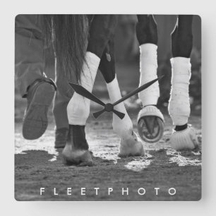 Historic Saratoga Race Course-Step Nicely Square Wall Clock