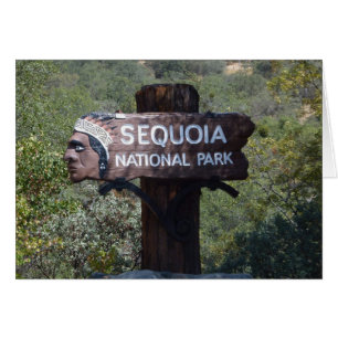 Historic Sequoia National Park Sign Blank Card