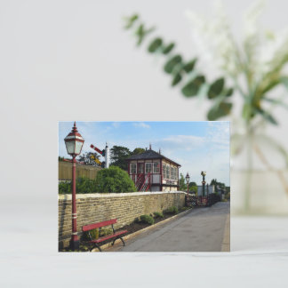 Historic Settle Railway Station Signal Box Postcard