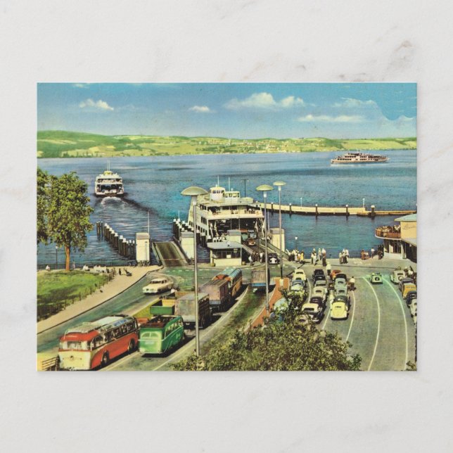 Historic Ships Car ferry over the Bodensee Postcard (Front)
