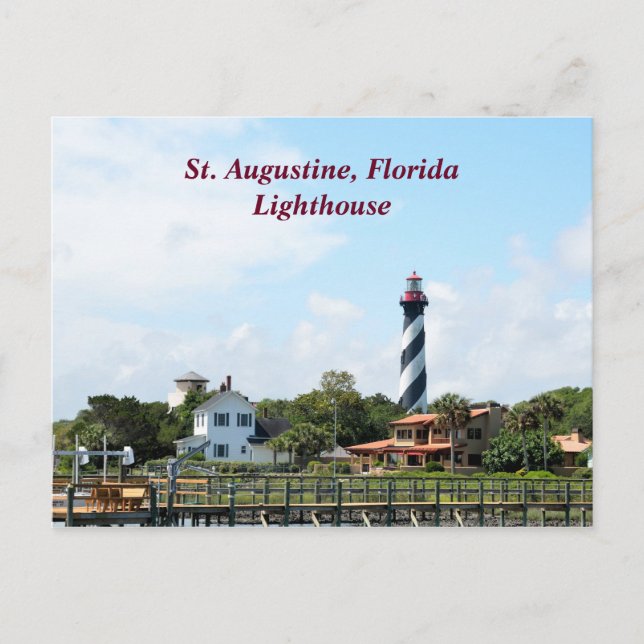 Historic St.Augustine, Fl. lighthouse Postcard (Front)