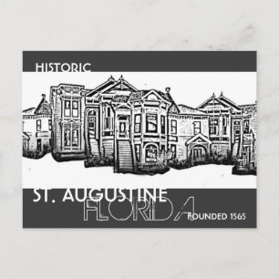 Historic St. Augustine Florida old town postcard