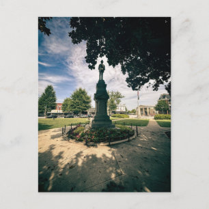 Historic Statue in Southern Town Square Park Postcard