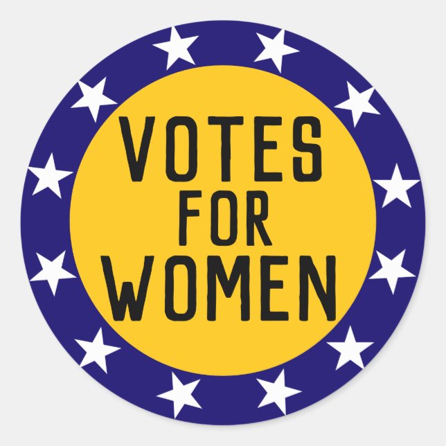 Historic Suffrage Votes for Women 12 Star Classic Round Sticker (Front)