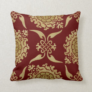 Historic Textile #10 @ SunshineDazzle Throw Pillow