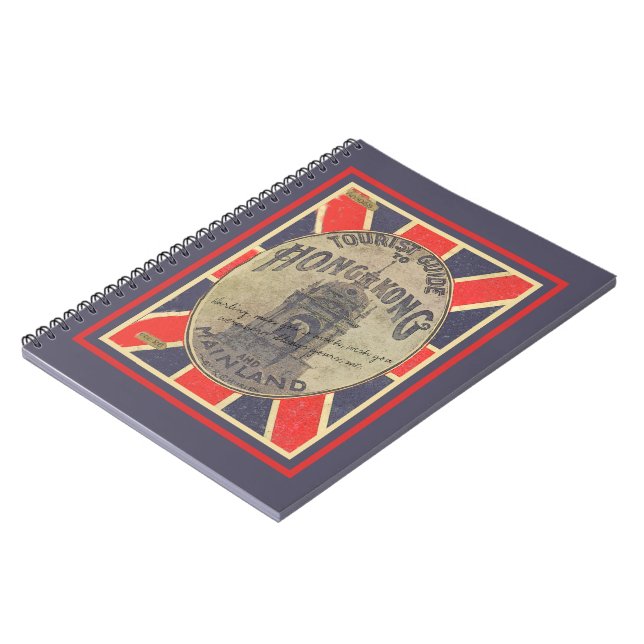 Historic Tour Guide to Hong Kong with Union Jack   Notebook (Left Side)