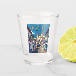 Historic Town of Ouro Preto Brazil Shot Glass