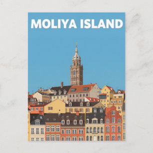 Historic Townscape Moliya Island European Travel Postcard