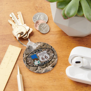 Historic US Route 66~Parks, Arizona Keychain