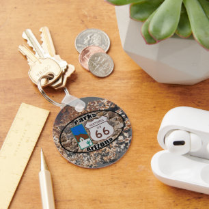 Historic US Route 66~Parks, Arizona Keychain