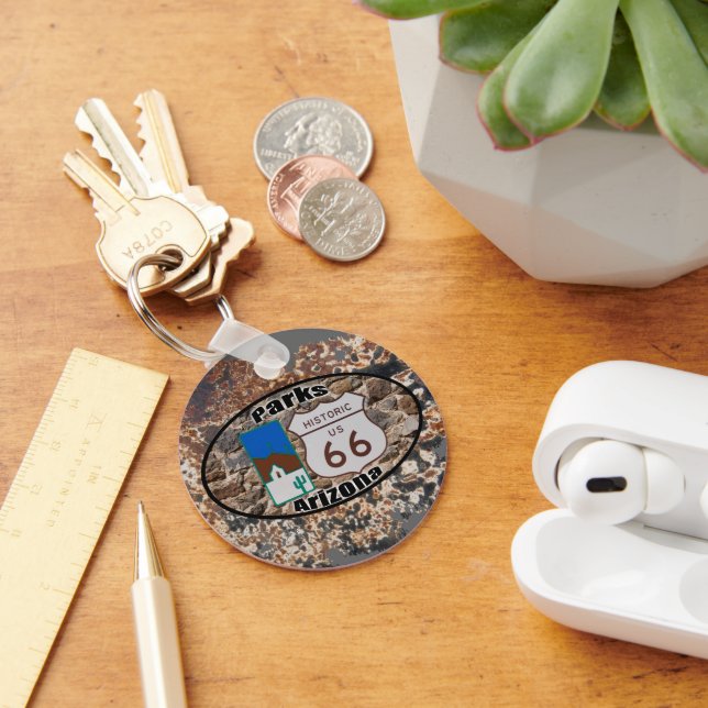 Historic US Route 66~Parks, Arizona Keychain (Desk)
