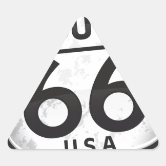 Historic USA Route66 gifts Triangle Sticker