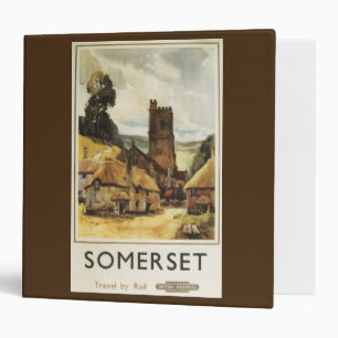 Historic Village Scene British Railway Poster Binder