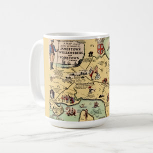Historic Williamsburg Map Mug