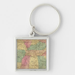 Historical and Military Map of the US Keychain