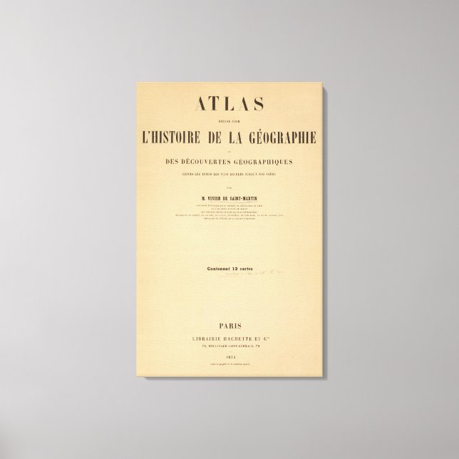 Historical Atlas 2 Canvas Print (Front)