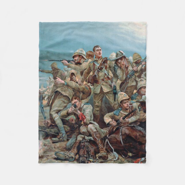 Historical British Victorian Boer War painting Fleece Blanket (Front)