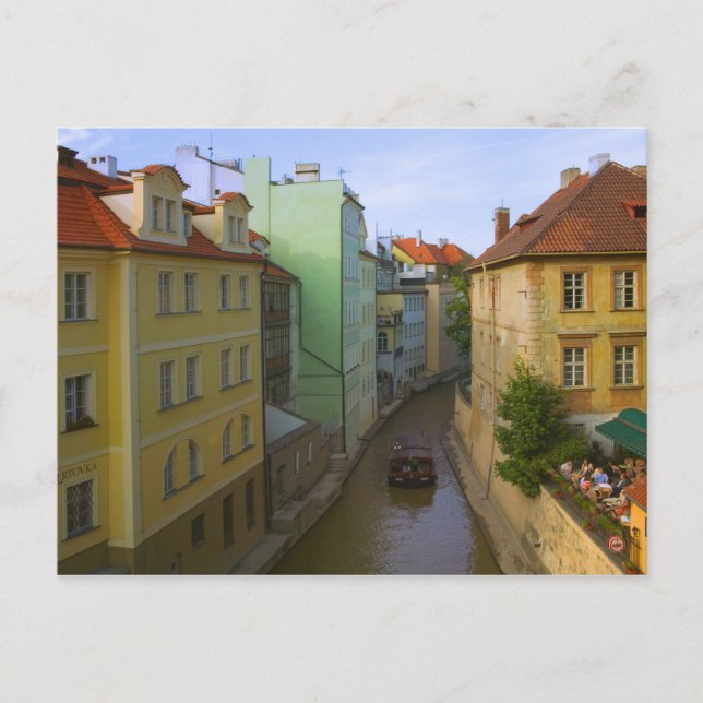 Historical buildings with canal, Prague, Czech Postcard (Front)