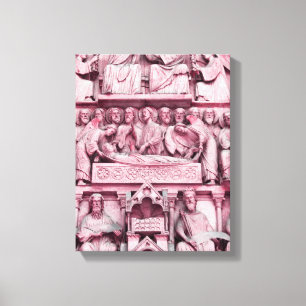Historical, Christian sculptures Notre Dame Paris Canvas Print