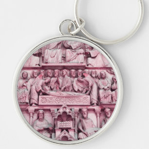 Historical, Christian sculptures Notre Dame Paris Keychain