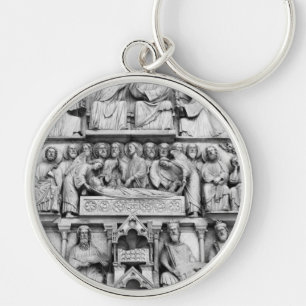 Historical, Christian Sculptures Notre Dame Paris Keychain