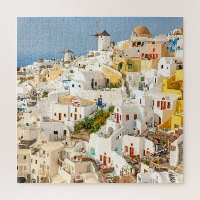 Historical Colourful Oia Village Santorini Greece Jigsaw Puzzle (Vertical)