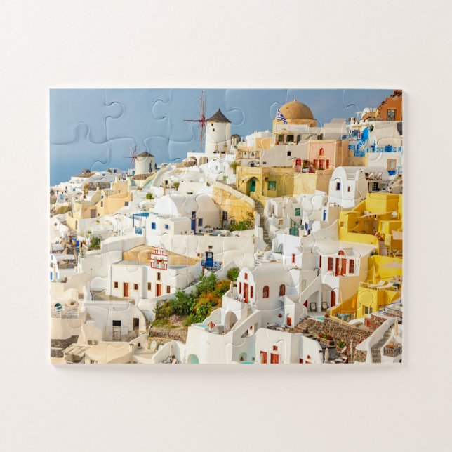 Historical Colourful Oia Village Santorini Greece Jigsaw Puzzle (Horizontal)