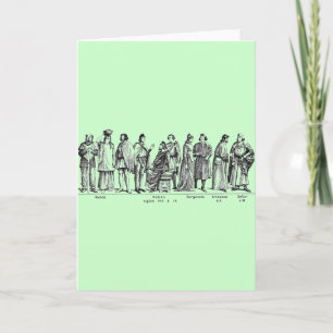 Historical Costumes GreetingNote Card