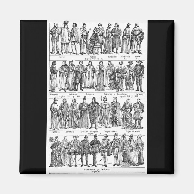 Historical Costumes Magnet (Front)