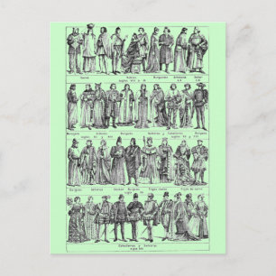 Historical Costumes Postcard